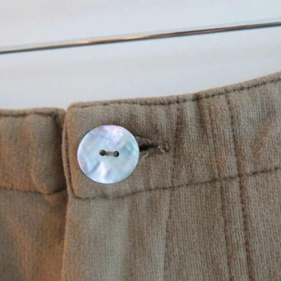 ACACIA Dublin Pant in Moss Green Cotton Raw Hem Casual Travel Vacation - Size S - Picture 6 of 16